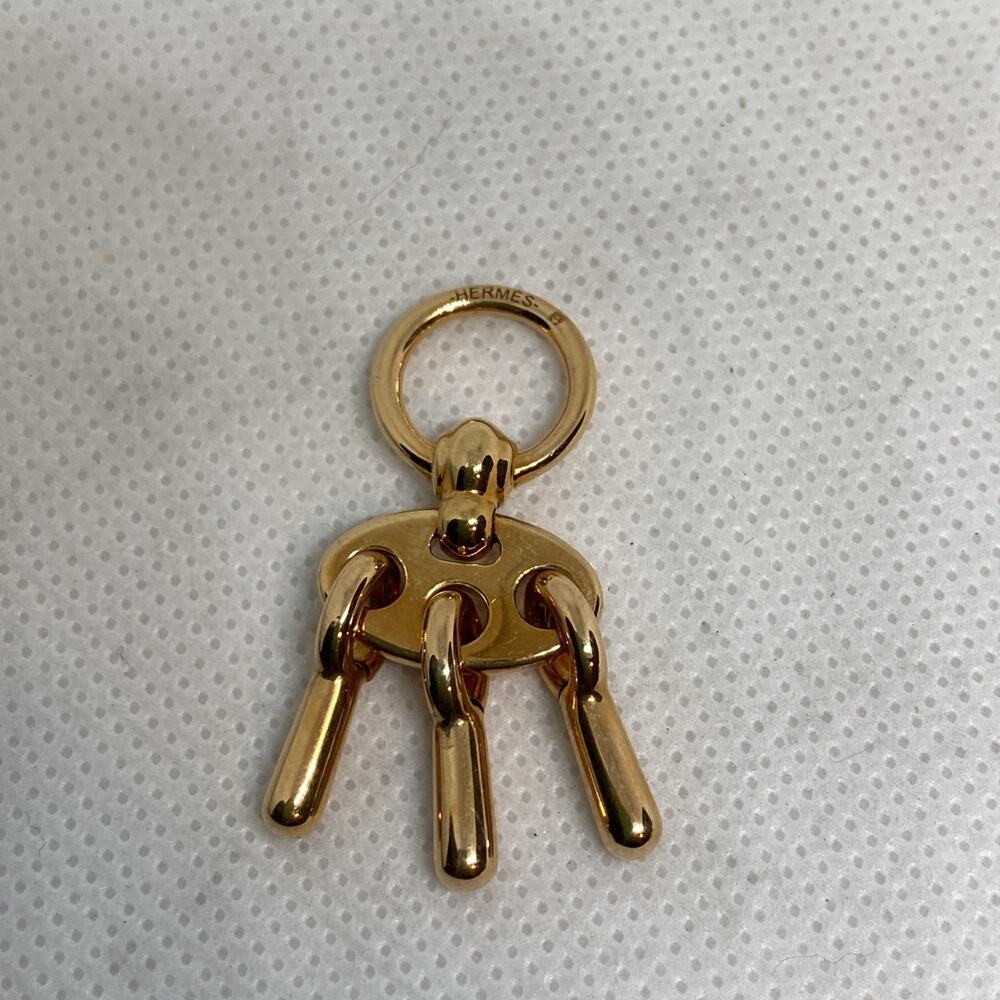 Hermès MORS ET JOUET Twilly Scarf Ring Charm Horse Bit Rose Gold Equestrian